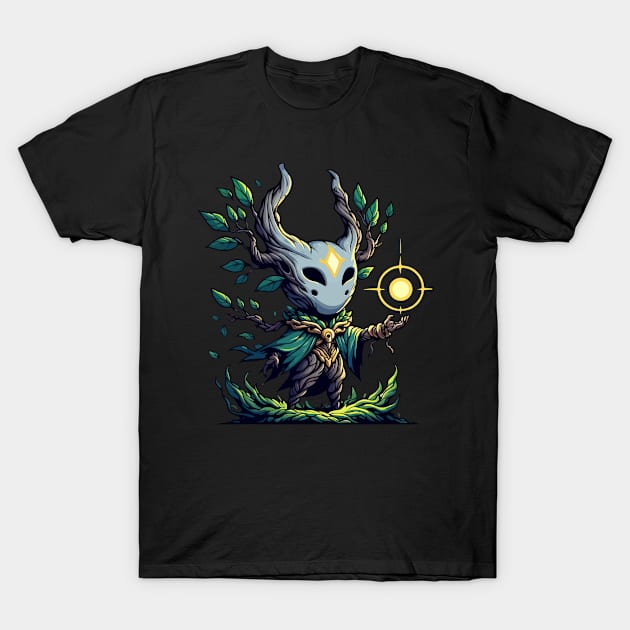 Kawaii Forest Tree Spirit Mage Wizard T-Shirt by TomFrontierArt